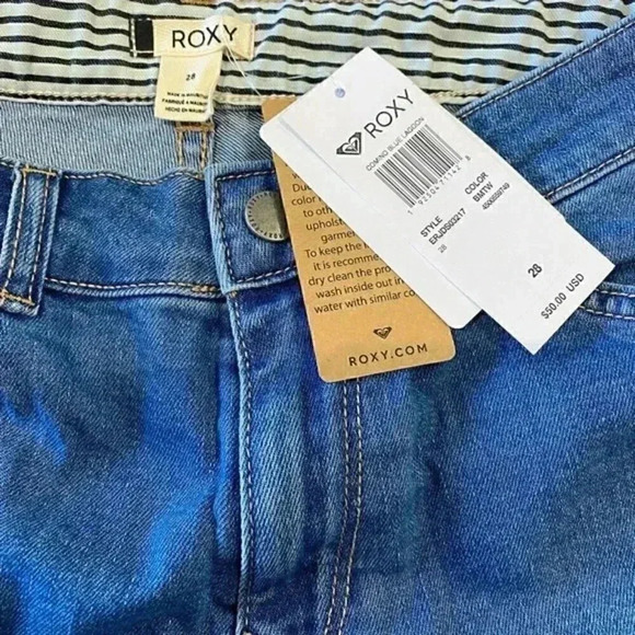 Roxy Quiksilver Comino Blue Lagoon Denim Shorts NWT 27 - Picture 8 of 10